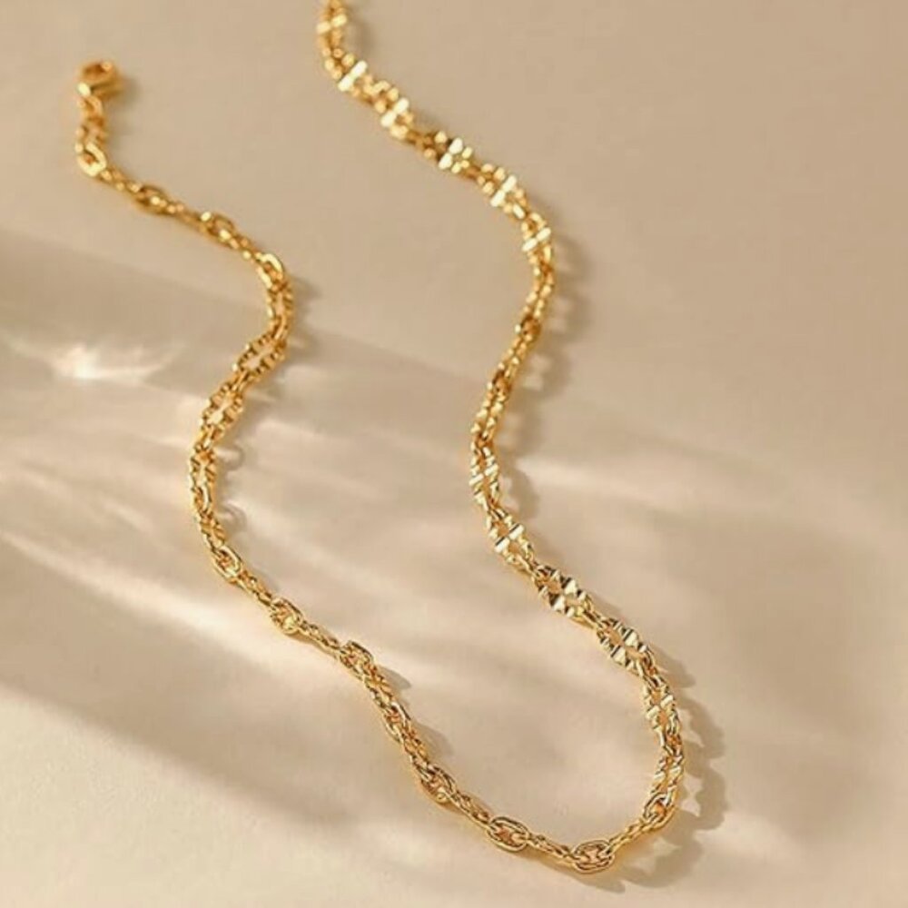 18K gold plated necklace | brilliant cubic zirconia stones NWOT